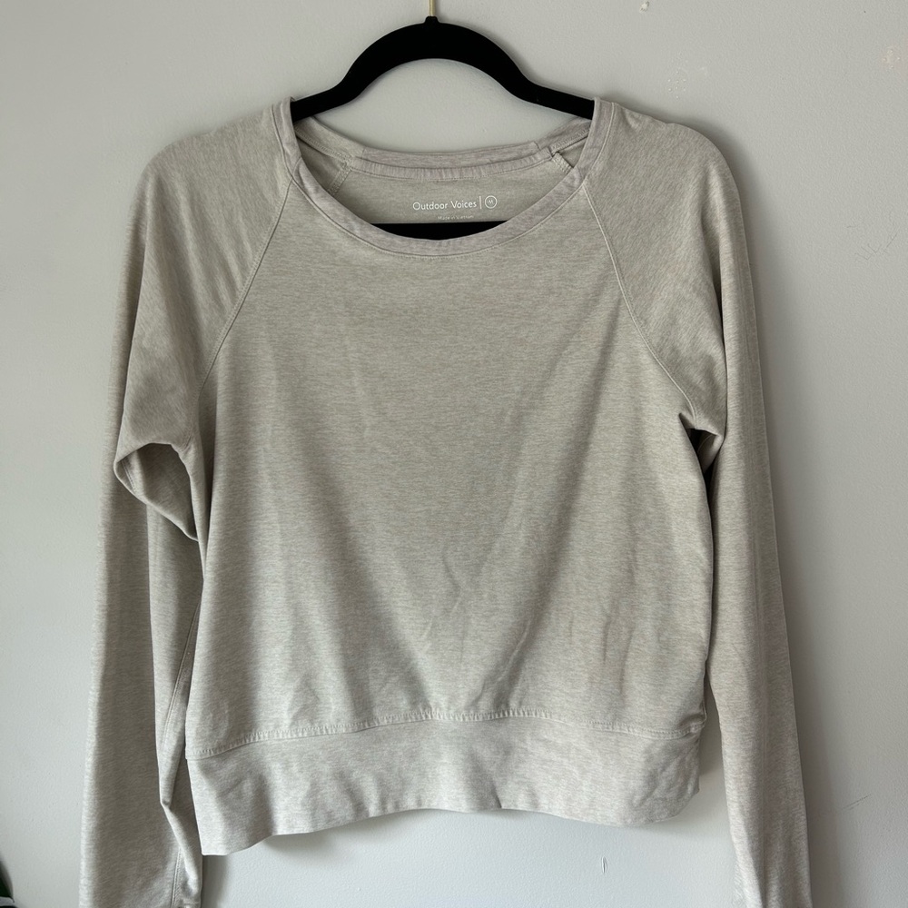 Outdoor Voices Oatmeal Gray Sweatshirt